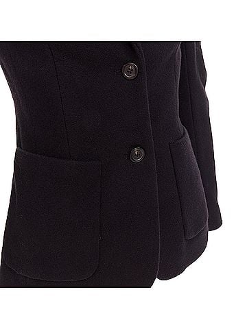 The Row The Row Wool Deerskin Trim Fitted Blazer (view 2)