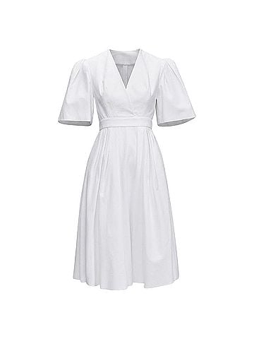 Alexander McQueen Alexander Mcqueen Bell Sleeve Midi Dress (view 1)