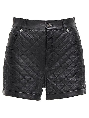 Saint Laurent Saint Laurent Lambskin Leather Shorts (view 1)