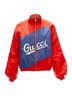 Gucci 100% Nylon Red Gucci Script Logo Nylon Track Jacket Size 8 - photo 1