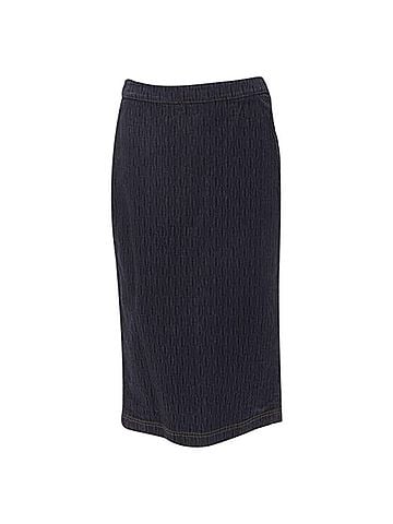 Fendi Fendi Velvet Flocked Denim Midi Skirt (view 1)