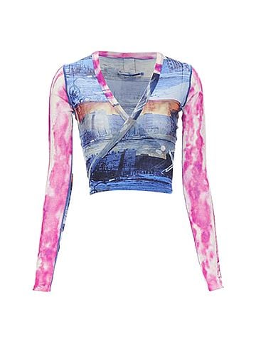 Jean Paul Gaultier Jean Paul Gaultier Sheer Wrap Top (view 1)