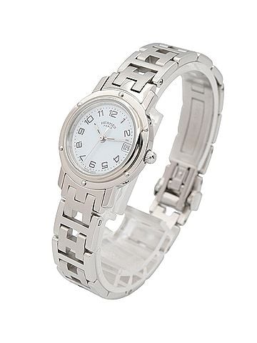 Hermès Hermes Clipper Watch, Stainless Steel, Women's, White (CL4.210) (view 2)