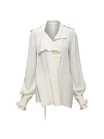 Tom Ford Tom Ford White Silk Trench Jacket (view 1)