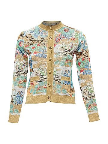 Gucci Gucci Gold Lurex Monogram Cardigan (view 1)