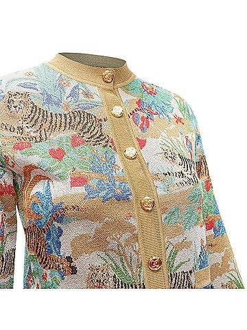 Gucci Gucci Gold Lurex Monogram Cardigan (view 2)