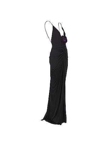 Saint Laurent Saint Laurent Ruched Plunge Gown (view 1)