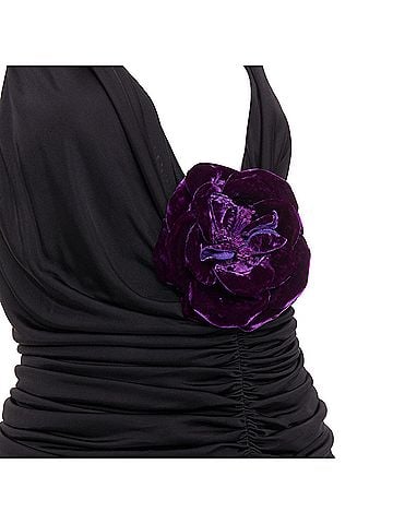Saint Laurent Saint Laurent Ruched Plunge Gown (view 2)