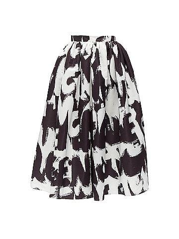 Alexander McQueen Alexander Mcqueen 2022 Graffiti Flared Skirt (view 1)
