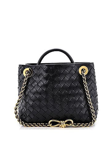 Bottega Veneta Andiamo Chain Top Handle Bag Intrecciato Nappa Small (view 1)