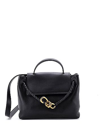 Bottega Veneta Ciao Ciao Top Handle Bag Leather with Intrecciato Detail Small (view 1)
