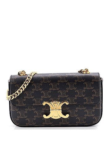 Céline Triomphe Chain Shoulder Bag Triomphe Coated Canvas Small (view 1)