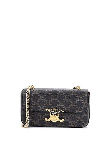 Céline Triomphe Chain Shoulder Bag Triomphe Coated Canvas Small (view 1)