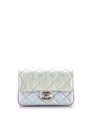 Chanel CC Chain Handle Flap Clutch Quilted Gradient Metallic Calfskin with Gradient Hardware (view 1)