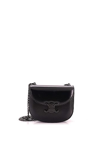 Céline Triomphe Besace Clea Chain Flap Bag Leather (view 1)
