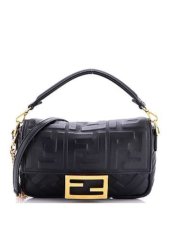 Fendi Baguette NM Bag Zucca Embossed Leather Mini (view 1)