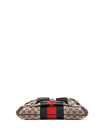 Gucci Horsebit NM Web Chain Clutch GG Canvas Medium (view 2)