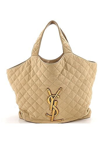 Saint Laurent Icare Shopping Tote Quilted Nubuck Maxi (view 1)