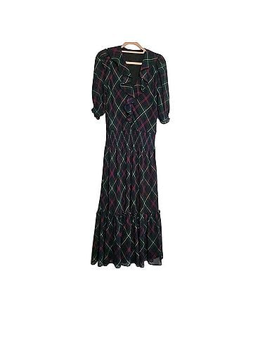 Ralph Lauren Tartan Plaid Ruffled Maxi Dress Casual Dress (view 2)