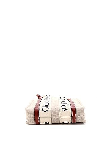 Chloé Woody Tote Canvas with Leather Small (view 2)