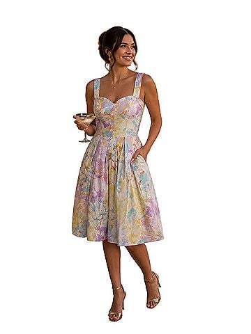 Maeve watercolor floral Casual Dress (view 1)