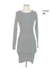 Leith Solid Gray Leith Casual Dress Size XS - photo 5
