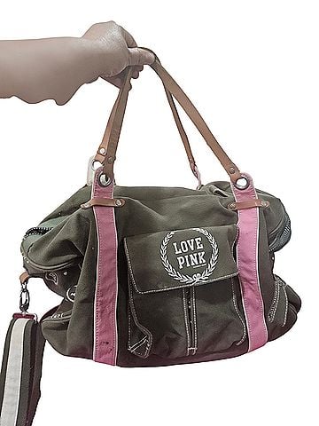 Pink Leather Tote (view 1)
