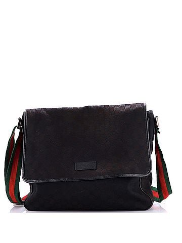 Gucci Web Strap Flap Messenger GG Canvas Medium (view 1)