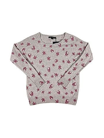 Skull Cashmere Skulls &amp; Leaves Cashmere Pullover Sweater (view 1)