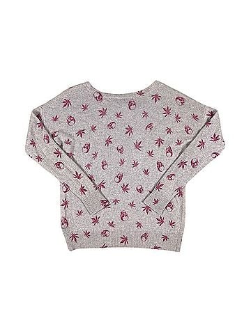 Skull Cashmere Skulls &amp; Leaves Cashmere Pullover Sweater (view 2)