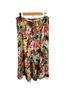 Talbots 100% Silk 100% Polyester Floral Red Yellow Green Silk Skirt Size 16 - photo 2