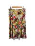 Talbots 100% Silk 100% Polyester Floral Red Yellow Green Silk Skirt Size 16 - photo 1