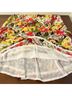 Talbots 100% Silk 100% Polyester Floral Red Yellow Green Silk Skirt Size 16 - photo 7