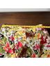 Talbots 100% Silk 100% Polyester Floral Red Yellow Green Silk Skirt Size 16 - photo 10