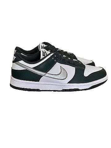 Nike Dunk Low Seaweed Metallic Silver Sneakers (view 1)