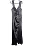 Lulus Stunning Arrival Black Satin Off Shoulder Maxi Cocktail Dress - photo 2
