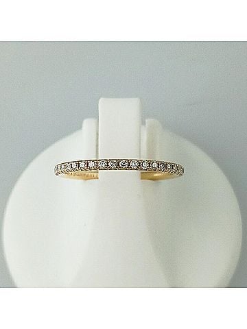 Tiffany & Co. TIFFANY &amp; Co. Metro Full Eternity Ring, Yellow Gold 750 (K18), Diamonds, Women's Ring (view 1)