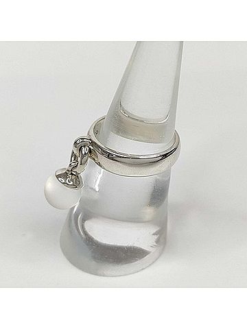 Tiffany & Co. TIFFANY &amp; Co. Ball Dunkle Ring, Silver, Pink, SV925, Women's Ring (view 2)