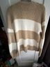 Aerie Stripes Tan White Pullover Sweater Size L - photo 4