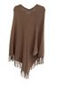 BCBGMAXAZRIA 100% Acrylic Brown Poncho One size - photo 2