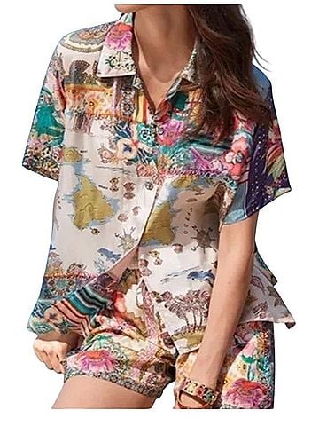Johnny Was Logan Silk Top (view 1)