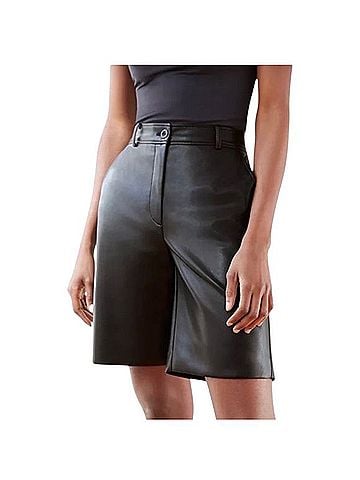 Babaton Faux Leather Shorts (view 1)