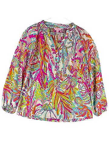 Lilly Pulitzer Elsa Top Long Sleeve Blouse (view 1)