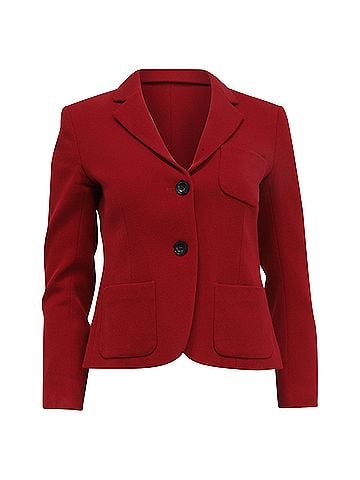 Theory Theory Single-Breasted Blazer with Pockets in Red Wool (view 1)