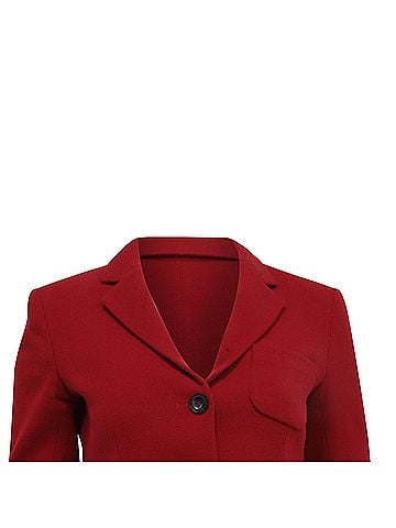 Theory Theory Single-Breasted Blazer with Pockets in Red Wool (view 2)