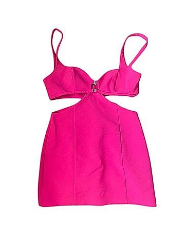 Zara Cutout Pink Mini Dress Cocktail Dress (view 2)