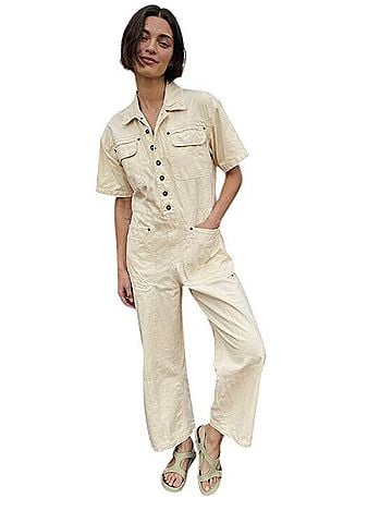Free People Maxie Washed Coveralls Jacket (view 1)