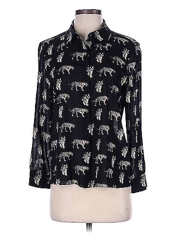 Alice + Olivia Alice + Olivia Long Sleeve Silk Top (view 1)