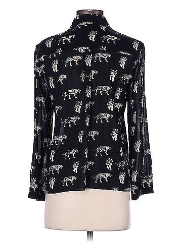 Alice + Olivia Alice + Olivia Long Sleeve Silk Top (view 2)