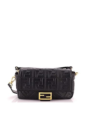 Fendi Baguette NM Bag Zucca Embossed Leather Medium (view 1)